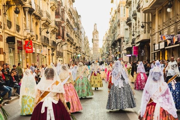 Mascletá y actos falleros en Valencia