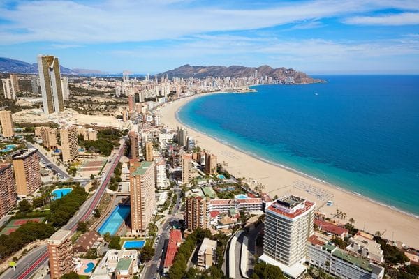 Playa de Poniente en Benidorm