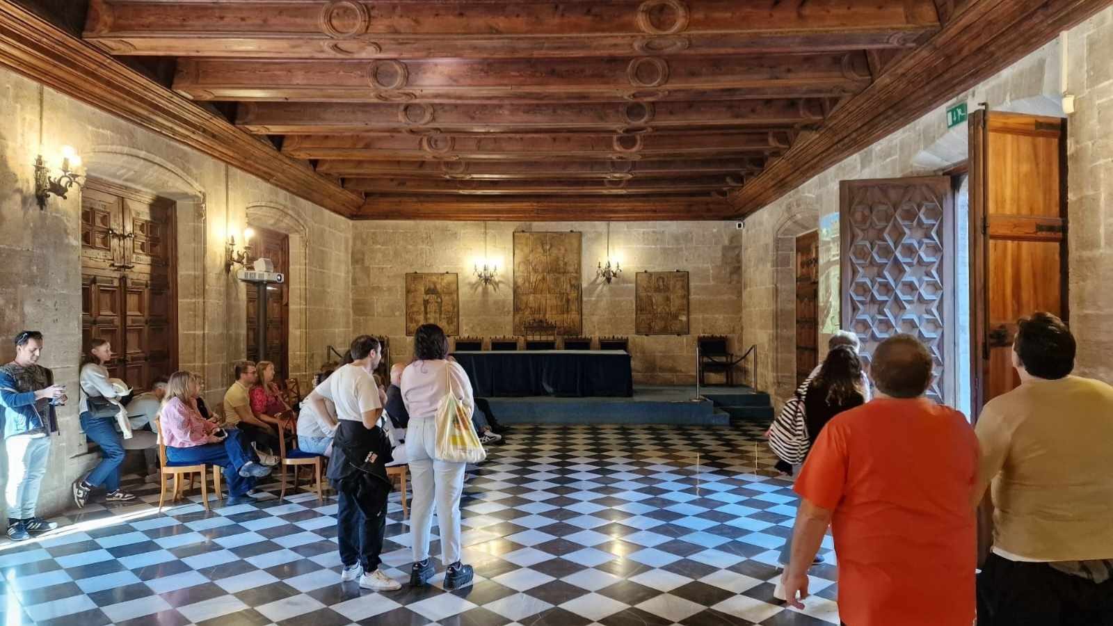 Interior del Consulado del Mar dentro de la Lonja de la Seda de Valencia